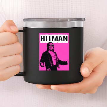 Discover Hit Man - Bret Hart - 14oz Stainless Steel Tumblers