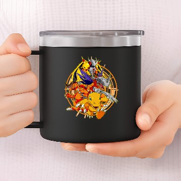 Discover Agumon Evolution - Digimon - 14oz Stainless Steel Tumblers
