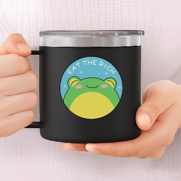 Discover Eat The Rich - Frog - Frog - 14oz Stainless Steel Tumblers