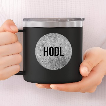 Discover HODL Bitcoin to the Moon meme BTC 14oz Stainless Steel Tumblers
