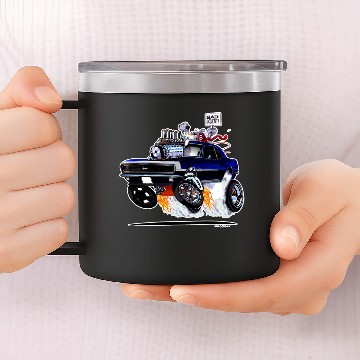 Discover RAT POWER 1968 Blue Camaro - Camaro - 14oz Stainless Steel Tumblers
