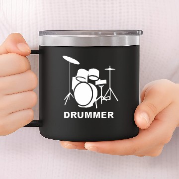 Discover DRUMMER DRUM KIT INDIE ROCK MUSIC 14oz Stainless Steel Tumblers