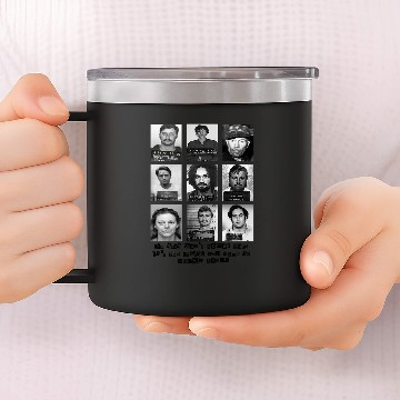 Discover Serial killer collage 14oz Stainless Steel Tumblers