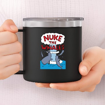 Discover Nuke The Whales - Simpsons - 14oz Stainless Steel Tumblers