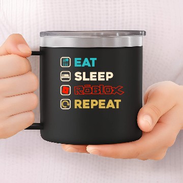Discover Eat Sleep Roblox Repeat Roblox Gamer - Eat Sleep Roblox Gamer - 14oz Stainless Steel Tumblers