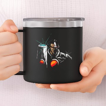 Discover Silver Fists - Mecha - 14oz Stainless Steel Tumblers