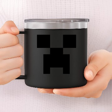 Discover Creeper Face - Minecraft Creeper Face - 14oz Stainless Steel Tumblers