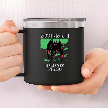 Discover Mothman Believes In You - Mothman - 14oz Stainless Steel Tumblers