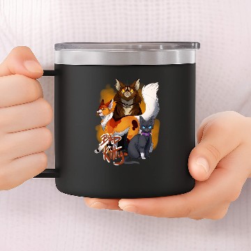 Discover Bad Kitty - Warrior Cats - 14oz Stainless Steel Tumblers