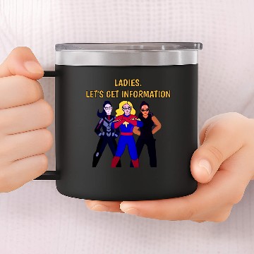 Discover Ladies Lets Get Information Ms Marvel 14oz Stainless Steel Tumblers