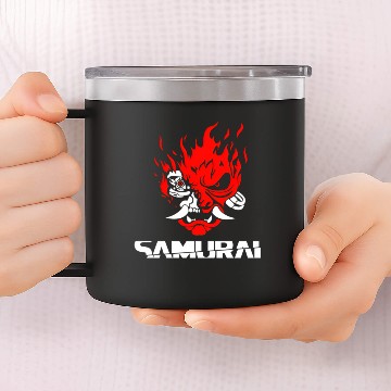 Discover Cyberpunk Cyberpunk Samurai 14oz Stainless Steel Tumblers