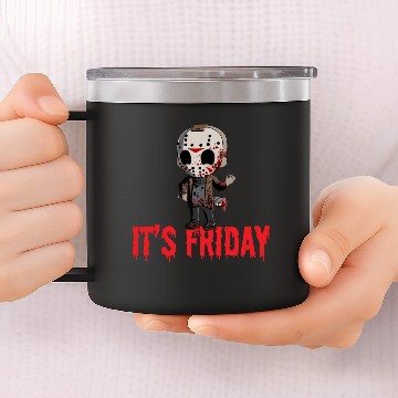 Discover Black friday Halloween Horror Pullover 14oz Stainless Steel Tumblers