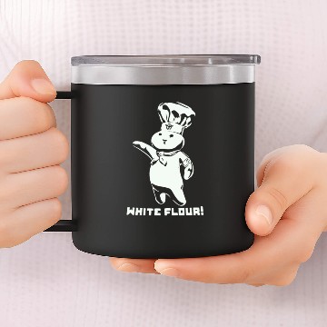 Discover Doughboy White Flour 14oz Stainless Steel Tumblers