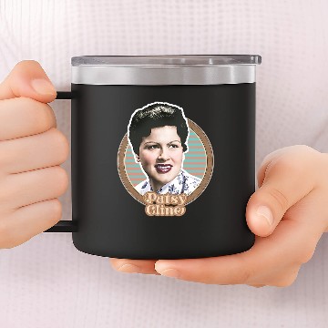 Discover Patsy Cline // Vintage Look Retro Fan Design - Patsy Cline - 14oz Stainless Steel Tumblers