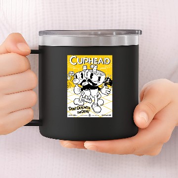 Discover Cuphead Don't Deal With The Devil Poster 14oz Stainless Steel Tumblers