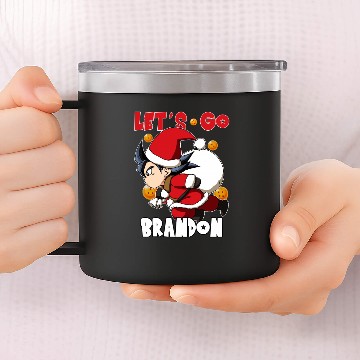 Discover Goku Santa Christmas Let's Go Brandon 14oz Stainless Steel Tumblers