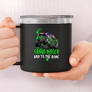 Discover Grave Digger Bad Tot The Bone 14oz Stainless Steel Tumblers