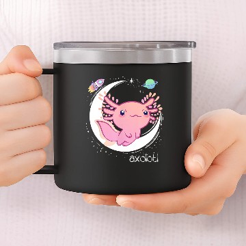 Discover Space Axolotl Kawaii Pastel Goth 14oz Stainless Steel Tumblers