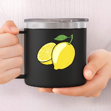 Discover Lemon 14oz Stainless Steel Tumblers