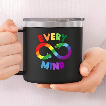 Discover Colorful Neurodiversity 14oz Stainless Steel Tumblers