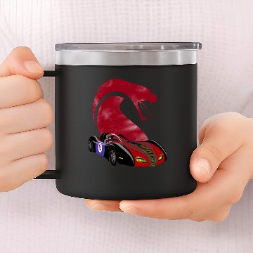 Discover Snake Oiler - Red Distressed - Speed Racer - 14oz Stainless Steel Tumblers