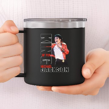 Discover Michael Jackson Black 14oz Stainless Steel Tumblers
