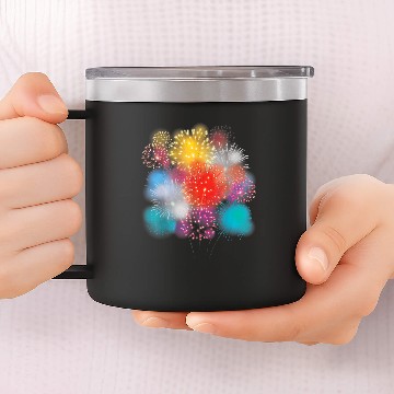 Discover Fireworks Pyro Explosion 14oz Stainless Steel Tumblers