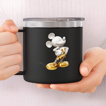 Discover Disney Gold Mickey Mouse Pose 14oz Stainless Steel Tumblers