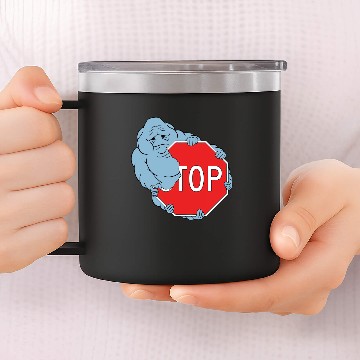 Discover Stop Sign Muncher - Ghostbusters - 14oz Stainless Steel Tumblers