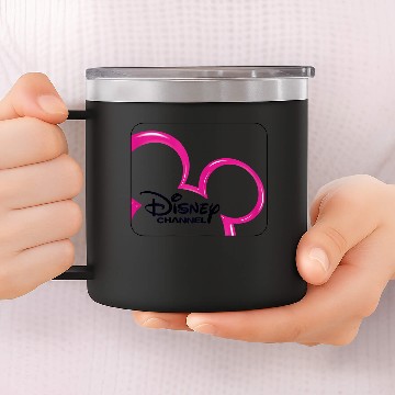 Discover Disneyss Channel  Mickey Mouse Pink Retro 2000s Logo Zip 14oz Stainless Steel Tumblers