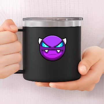 Discover Geometry dash Easy demon 14oz Stainless Steel Tumblers
