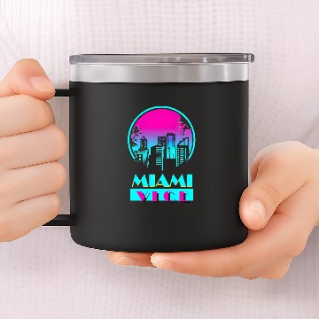 Discover MIAMI VICE Beach 14oz Stainless Steel Tumblers