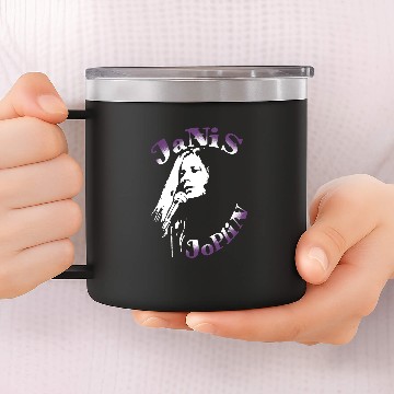 Discover Janis Joplin Rock and Roll Music 14oz Stainless Steel Tumblers