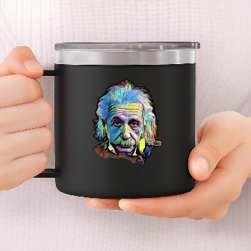 Discover Albert Einstein Abstract - Einstein - 14oz Stainless Steel Tumblers