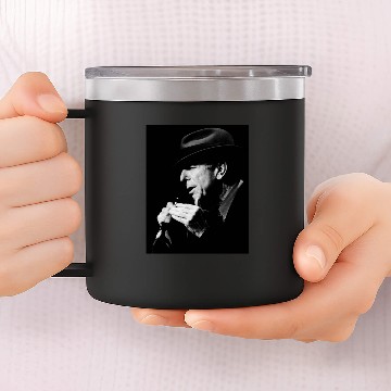Discover Leonard Cohen 14oz Stainless Steel Tumblers