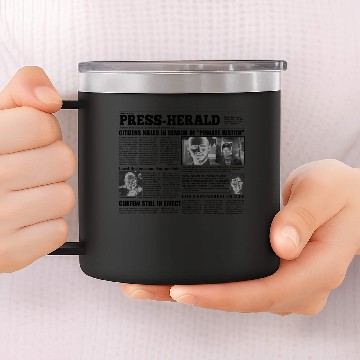 Discover Silver Bullet Newspaper 14oz Stainless Steel Tumblers