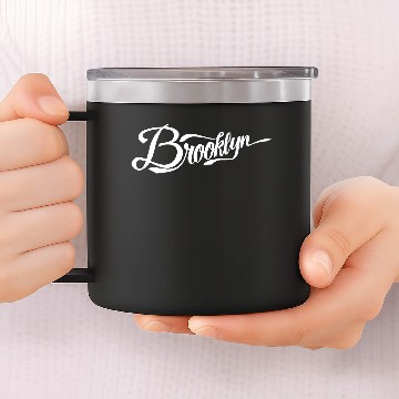 Discover Brooklyn-script NYC New York City Baseball Jersey 14oz Stainless Steel Tumblers