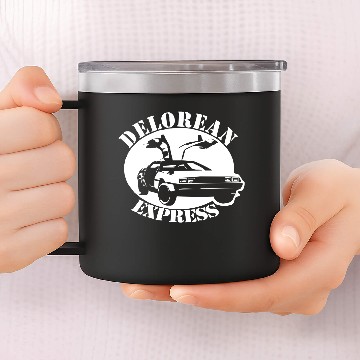 Discover Delorean Express  Funny 14oz Stainless Steel Tumblers
