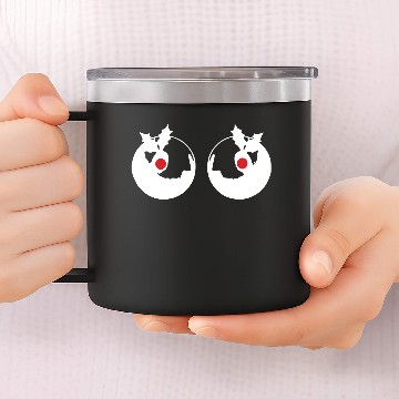 Discover Rude Christmas Pudding 14oz Stainless Steel Tumblers