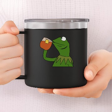 Discover Kermit Meme 14oz Stainless Steel Tumblers