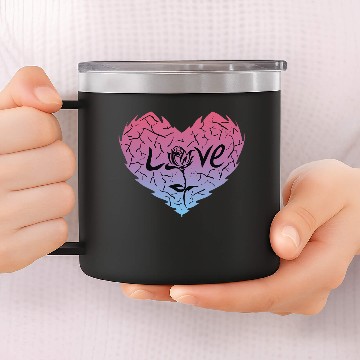 Discover Love (4) 14oz Stainless Steel Tumblers