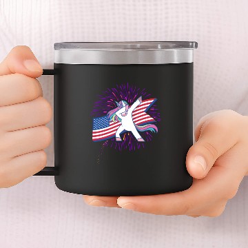 Discover Fireworks Director 4th July 14oz Stainless Steel Tumblers