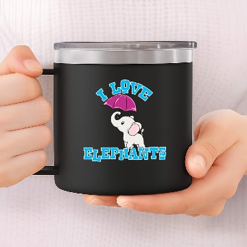 Discover I love elephants 14oz Stainless Steel Tumblers
