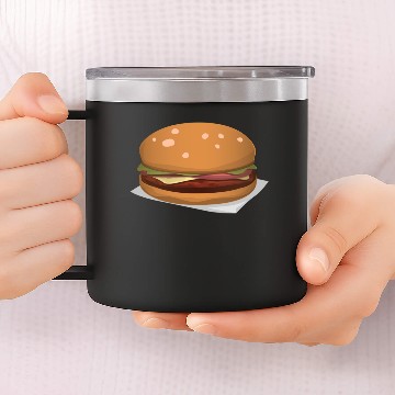 Discover burger. with cheese. 14oz Stainless Steel Tumblers