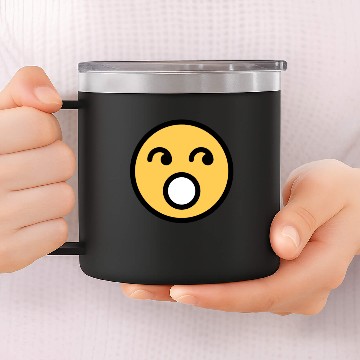 Discover Smiley Face Rolling Eyes 14oz Stainless Steel Tumblers
