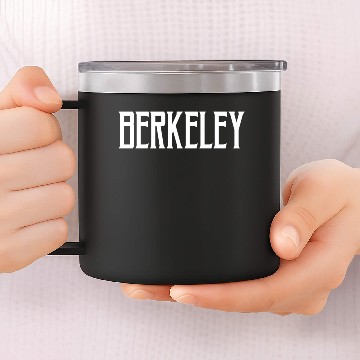 Discover Berkeley Vintage Text White Print 14oz Stainless Steel Tumblers