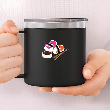 Discover Splatoon sushi 14oz Stainless Steel Tumblers