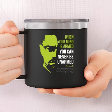 Discover Malcolm X Quote 14oz Stainless Steel Tumblers