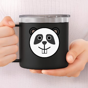 Discover Panda Rounded Face 14oz Stainless Steel Tumblers