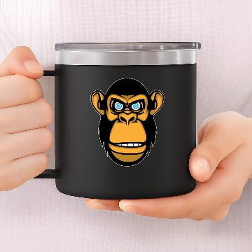 Discover Monkey Face 33 14oz Stainless Steel Tumblers